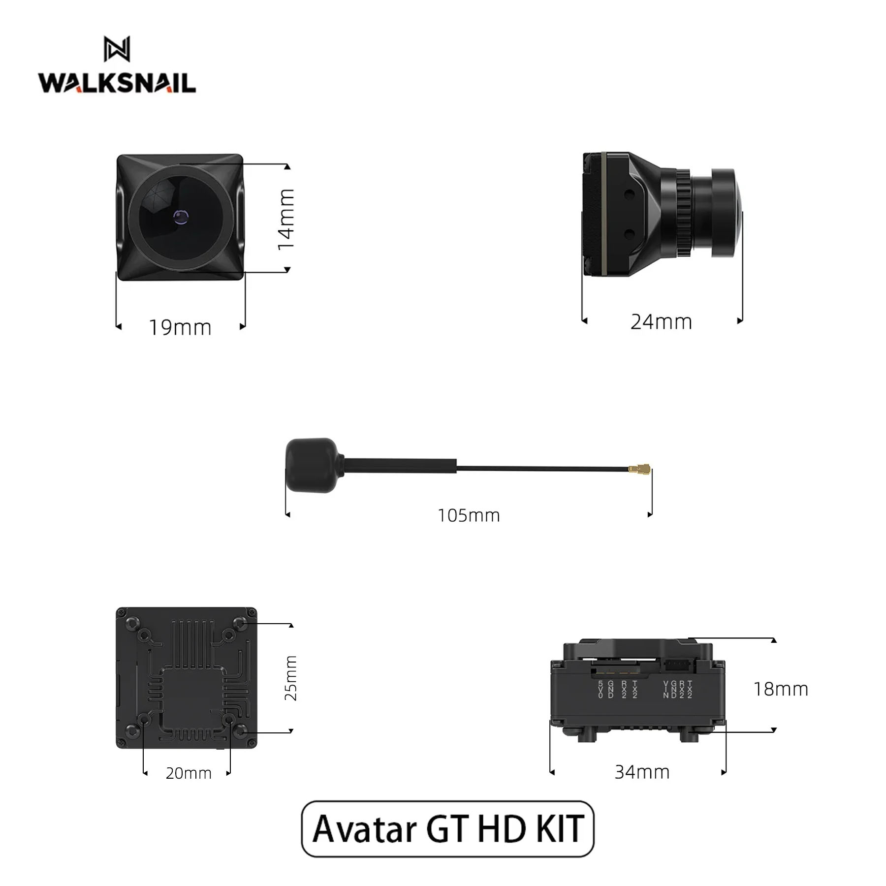 Walksnail Avatar GT HD KIT 2W  - Fpv Drone Kit avaliação e preço